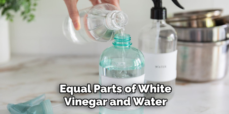Equal Parts of White
Vinegar and Water